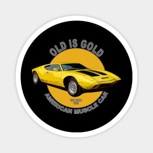 AMX American Muscle Car 60s 70s Old is Gold Magnet